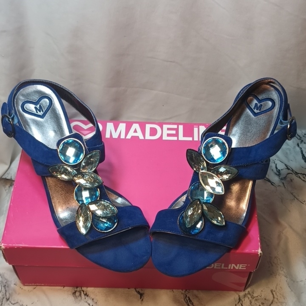 Madeline Cobalt Blue Sandals Size 8.5 Used Like New
